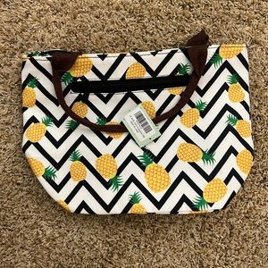 Pineapple print lunch bag